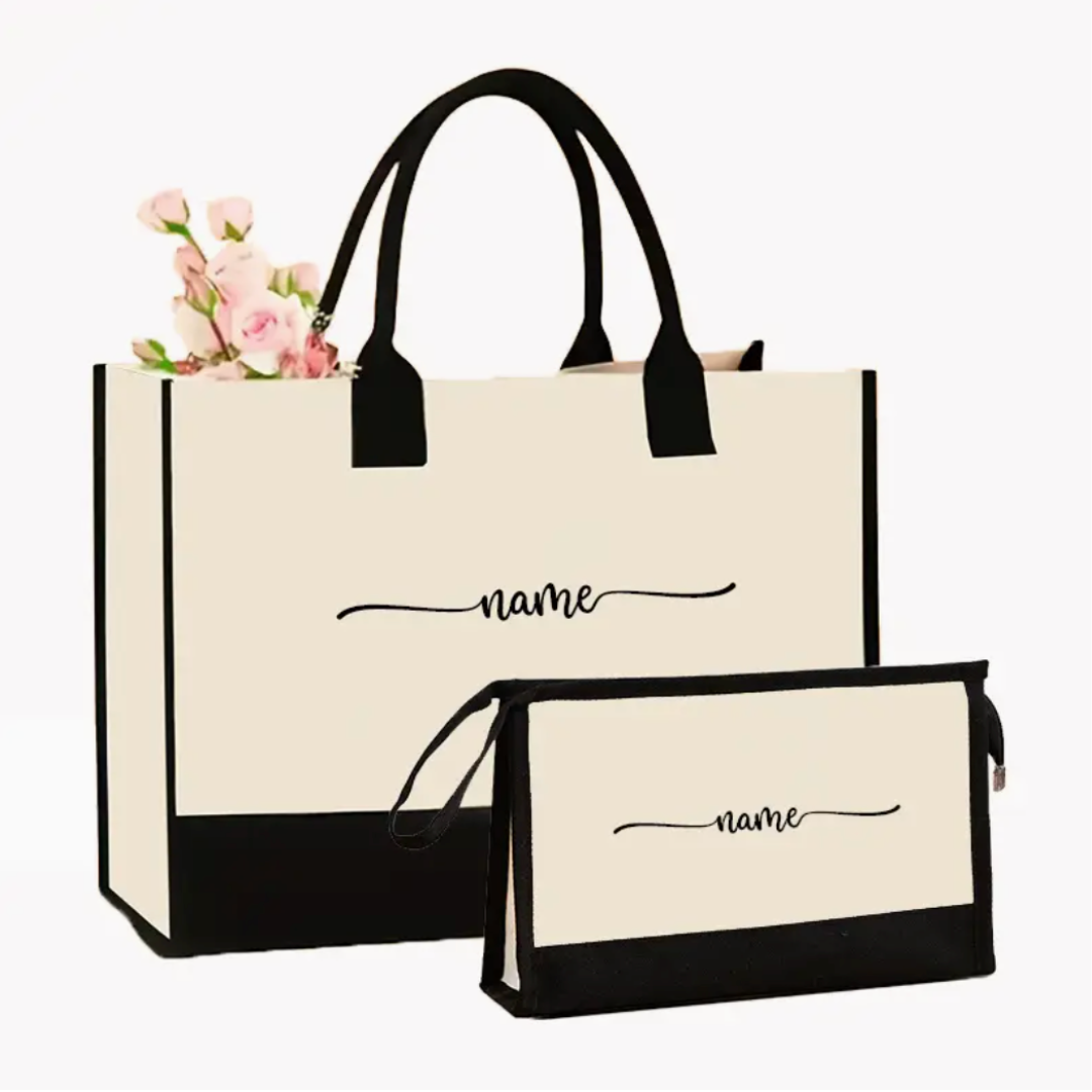 2 Piece Monogram Tote