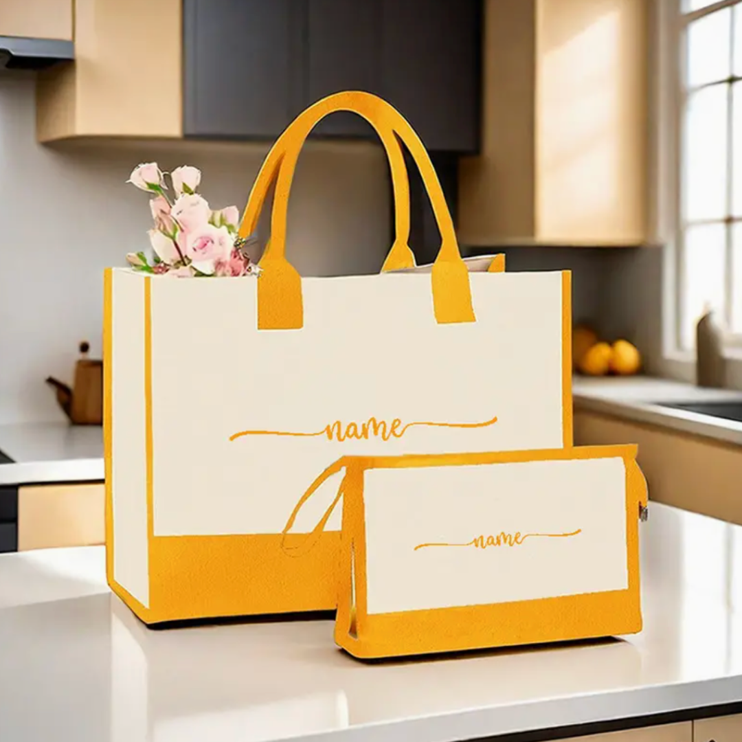 2 Piece Monogram Tote
