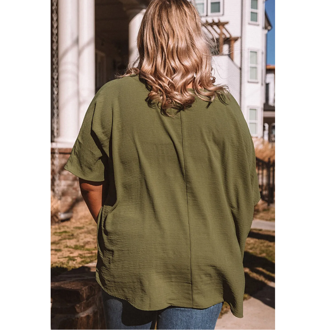 Dreamy Kind Of Day, Short Sleeve Oversize Tunic (1X-4X)