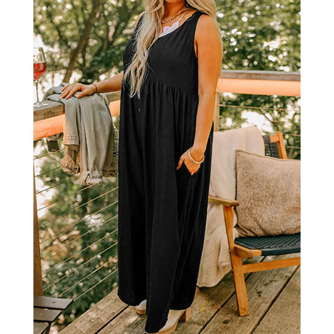 In The Moment, Curvy Girl Wide Leg Crop Jumpsuit