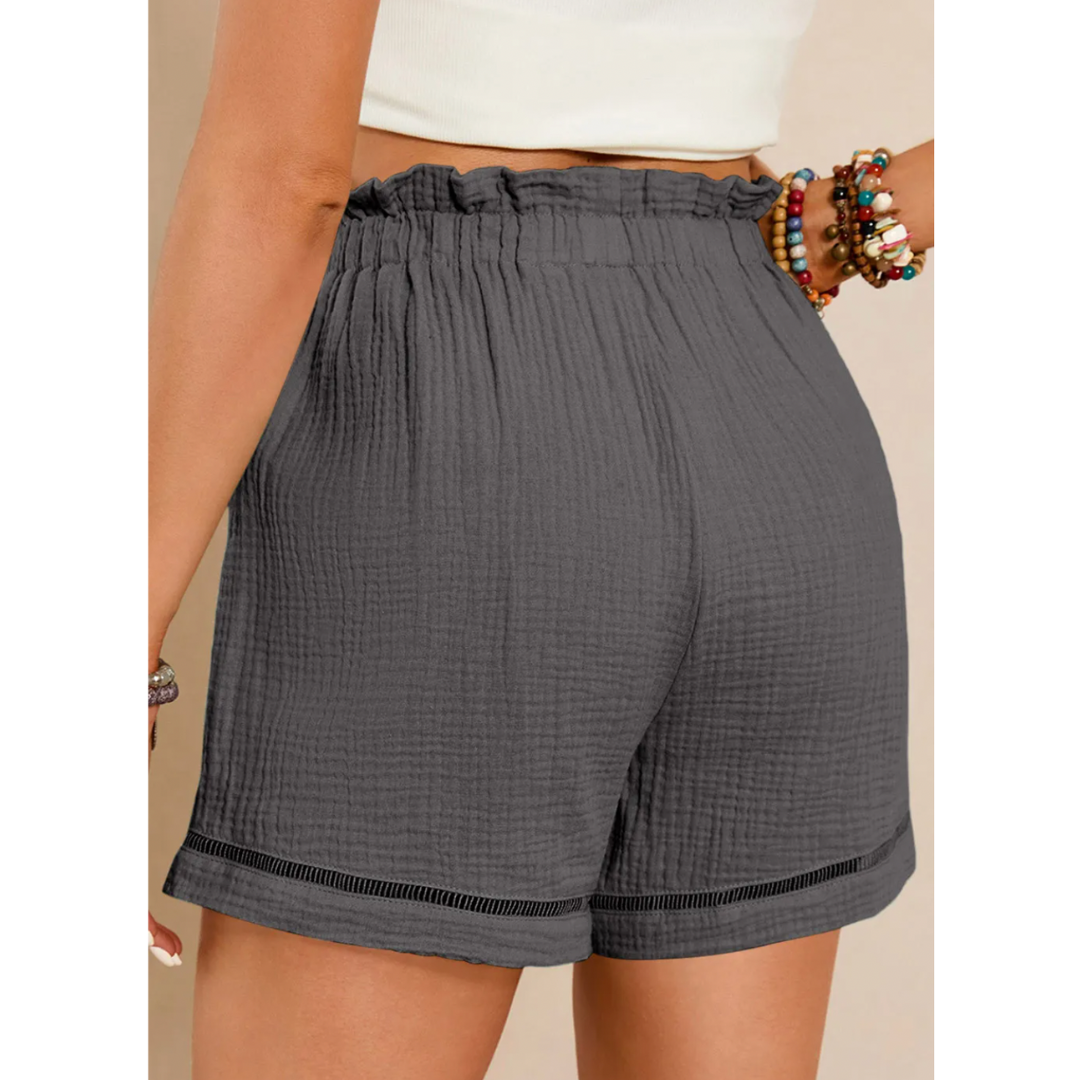 Get The Look, High Waist Drawstring Paperbag Shorts