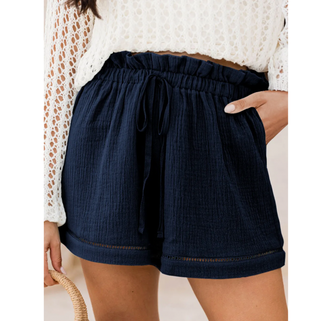 Get The Look, High Waist Drawstring Paperbag Shorts