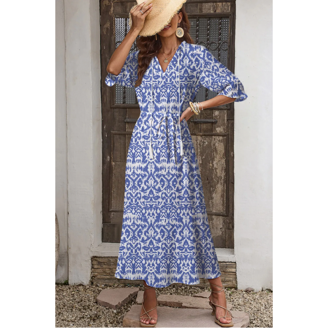 Waiting For Daylight, Short Sleeve Floral Maxi Dress