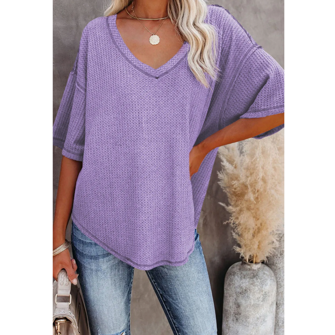 In Complete Harmony, Short Sleeve Waffle Tunic