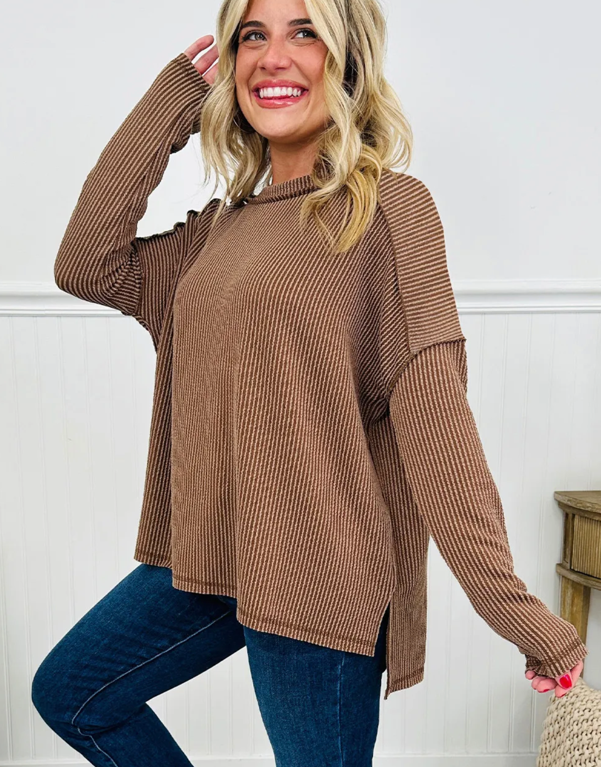 Mocha Breeze Knit Top