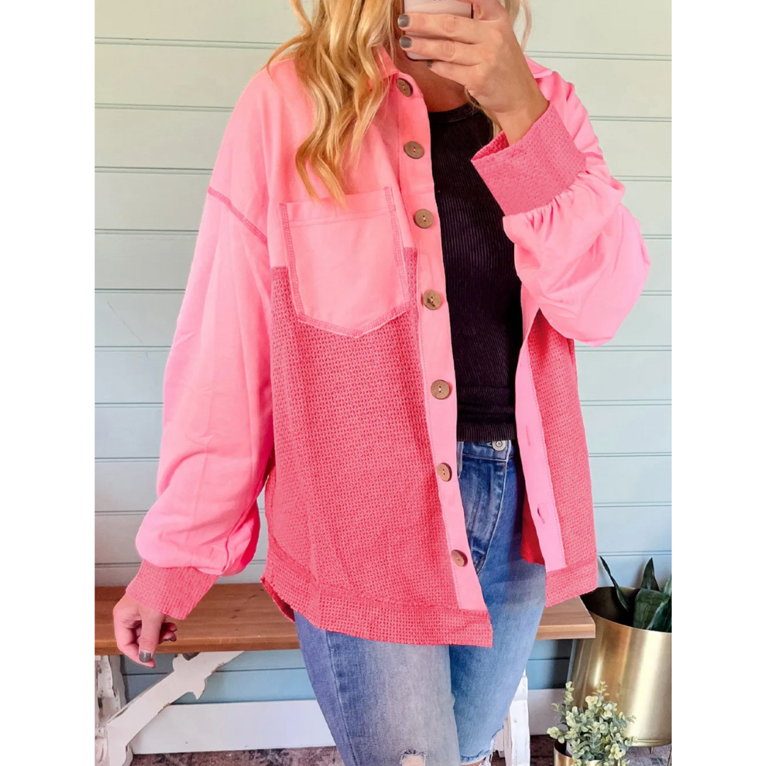 Bubble Pop Textured Shacket