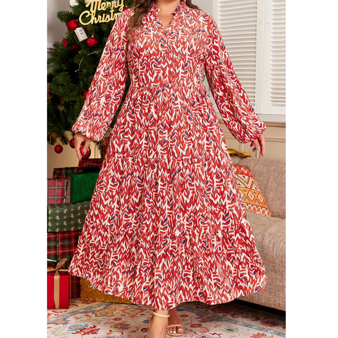 Festive Ember Maxi Dress
