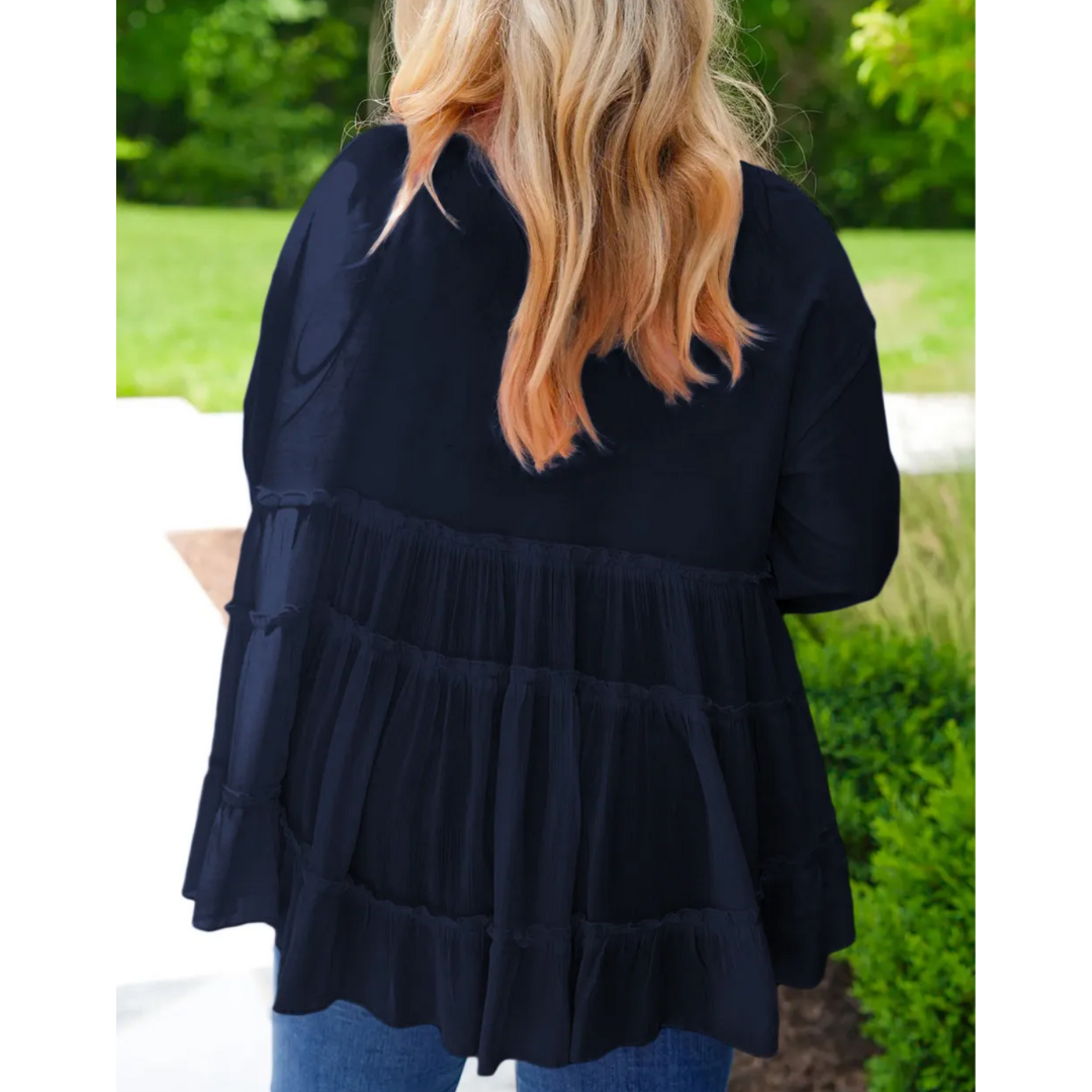 Midnight Ruffle Bliss Top