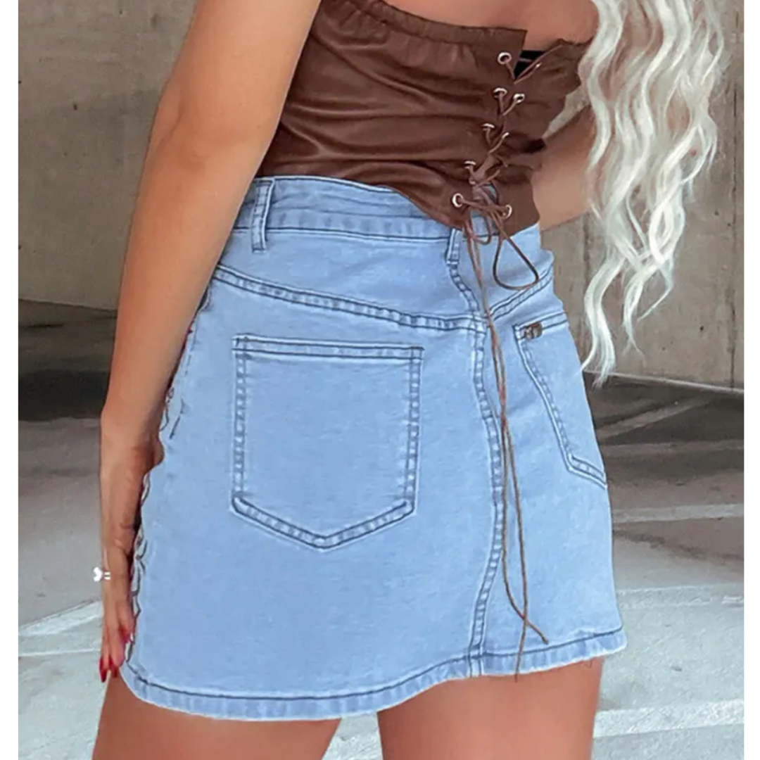 Western Flair Denim Skirt