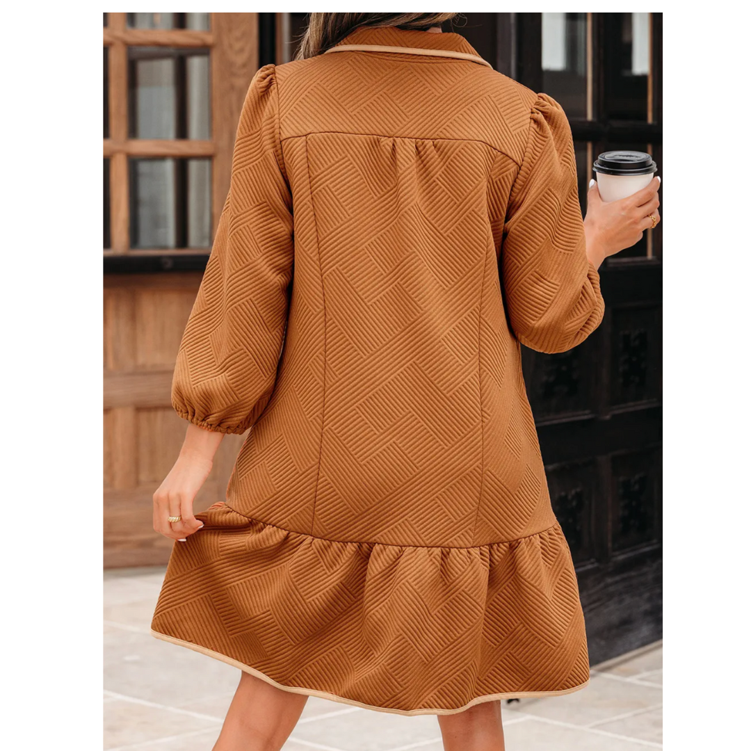 Golden Roast Zip Dress