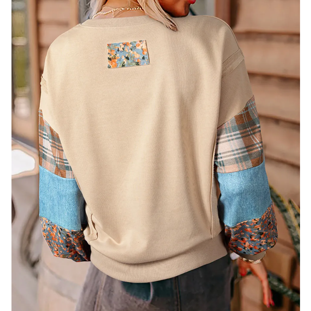 Patchwork Autumn Charm Sweatshirt
