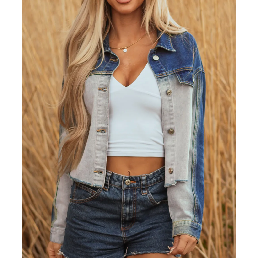 Two-Tone Horizon Denim Jacket