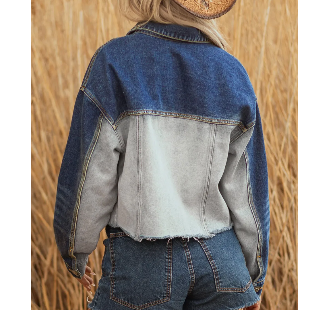 Two-Tone Horizon Denim Jacket