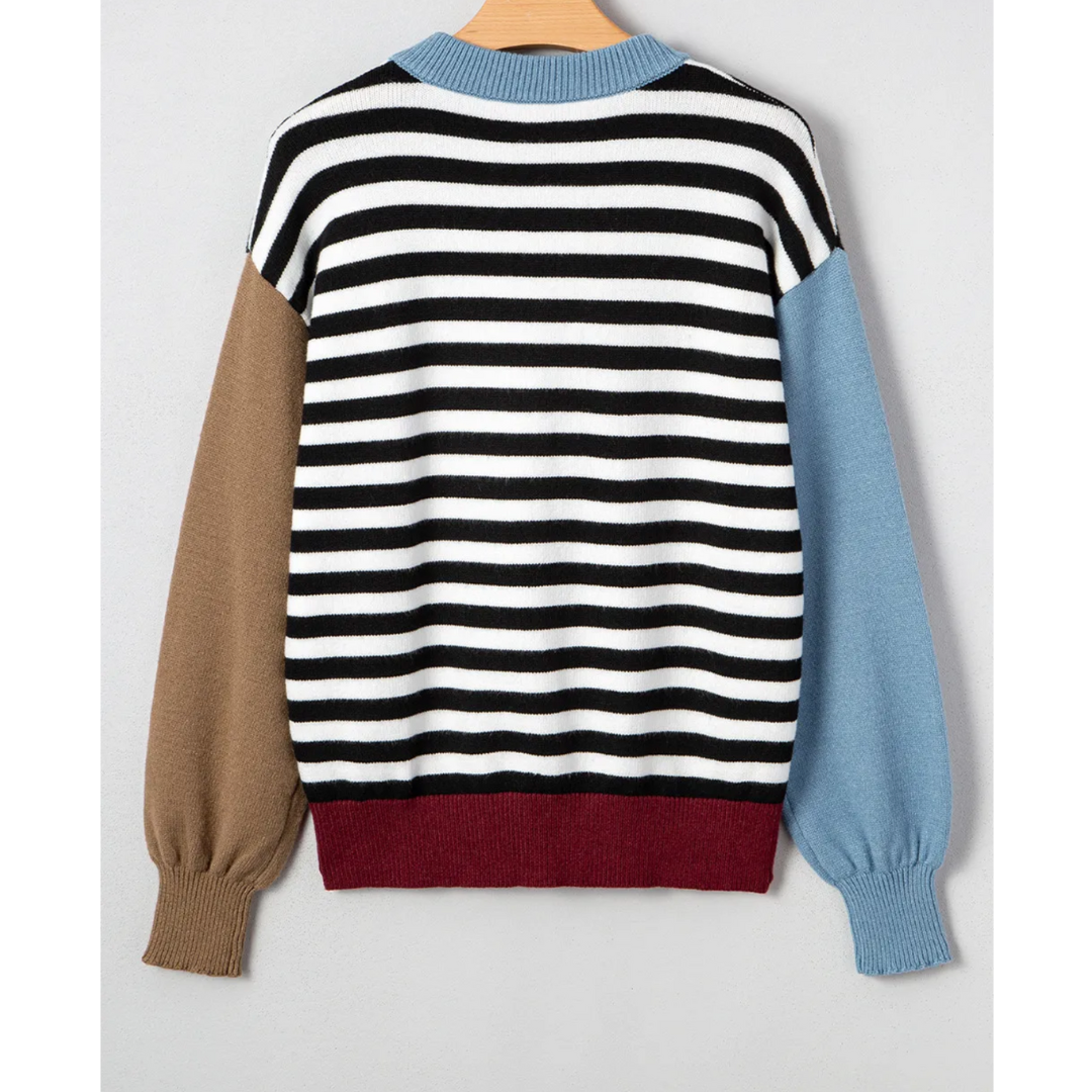 The Autumn Contrast Stripe Sweater