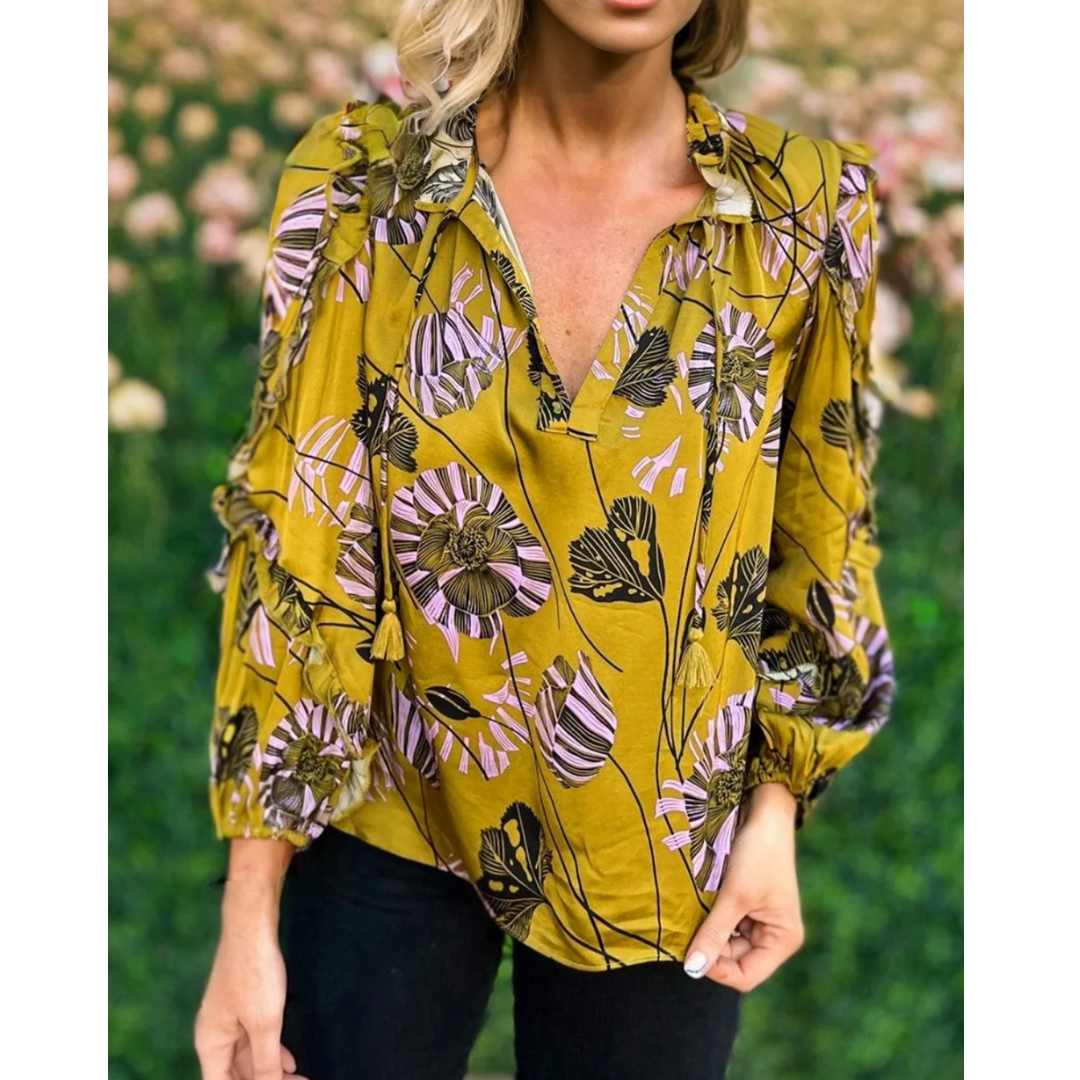 Golden Meadow Bloom Blouse