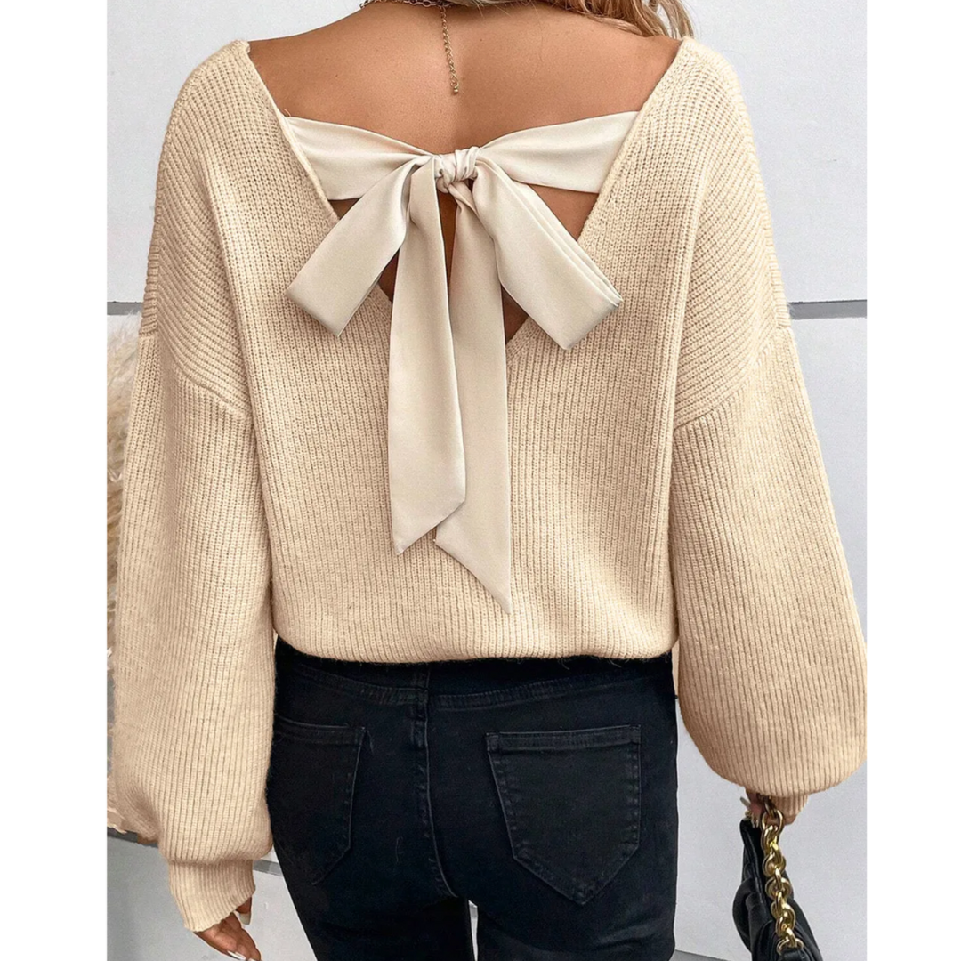 The Bow Back Charm Sweater