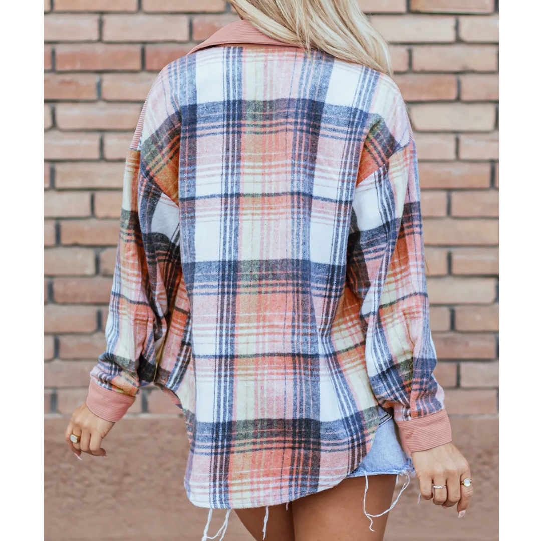 Autumn Clay Plaid Shacket