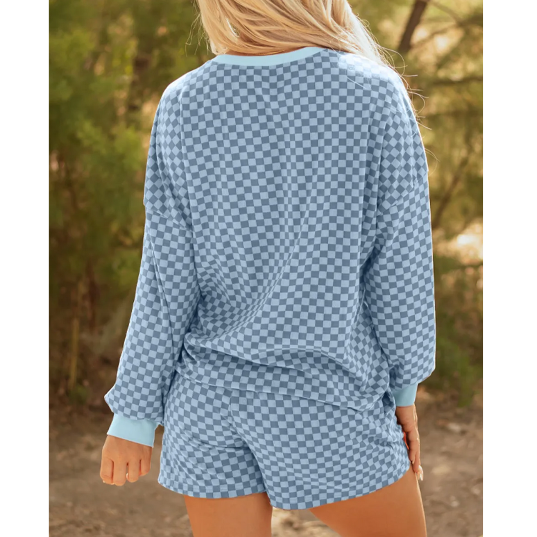 Checkerboard Bliss Shorts Set