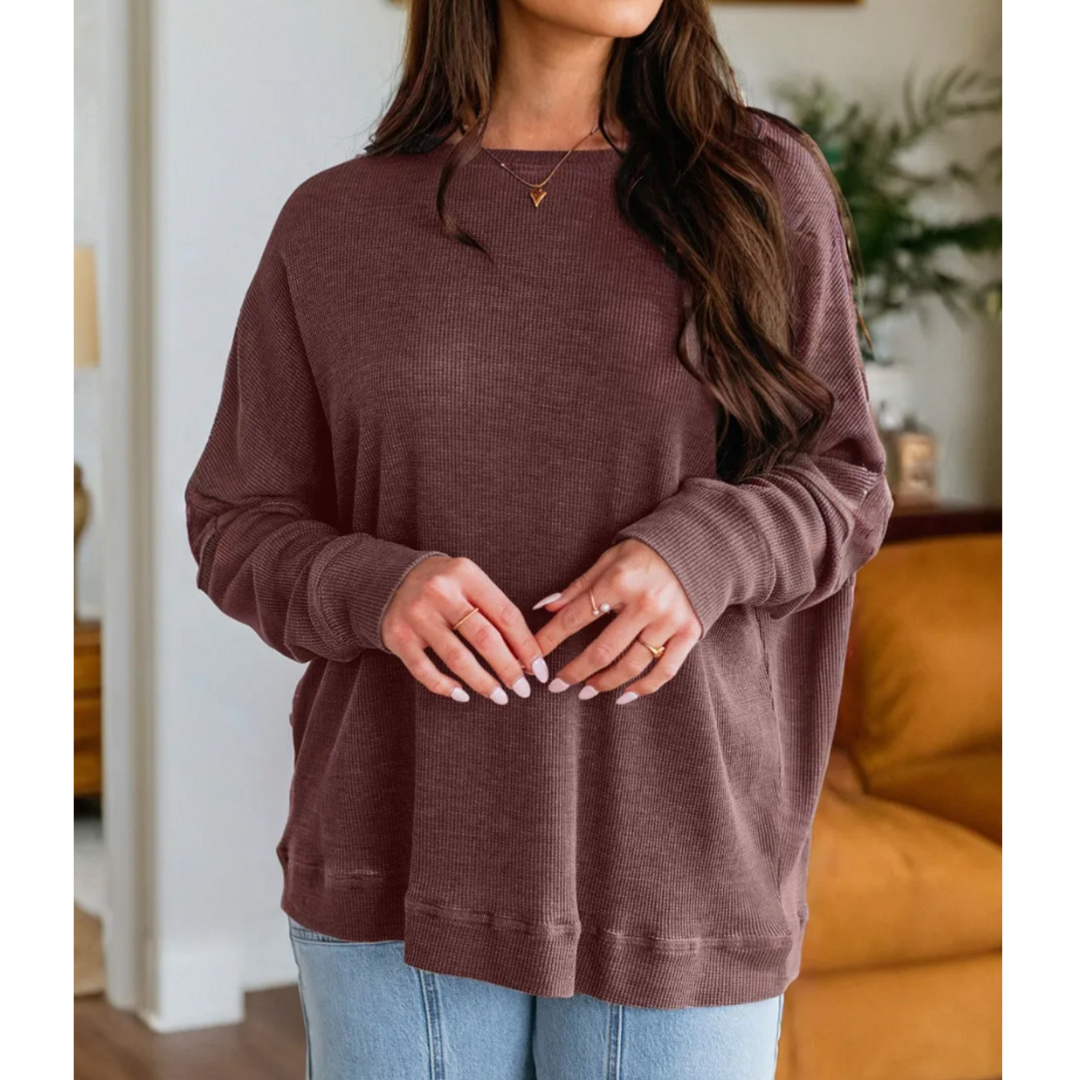 Everyday Ease Waffle Knit Top