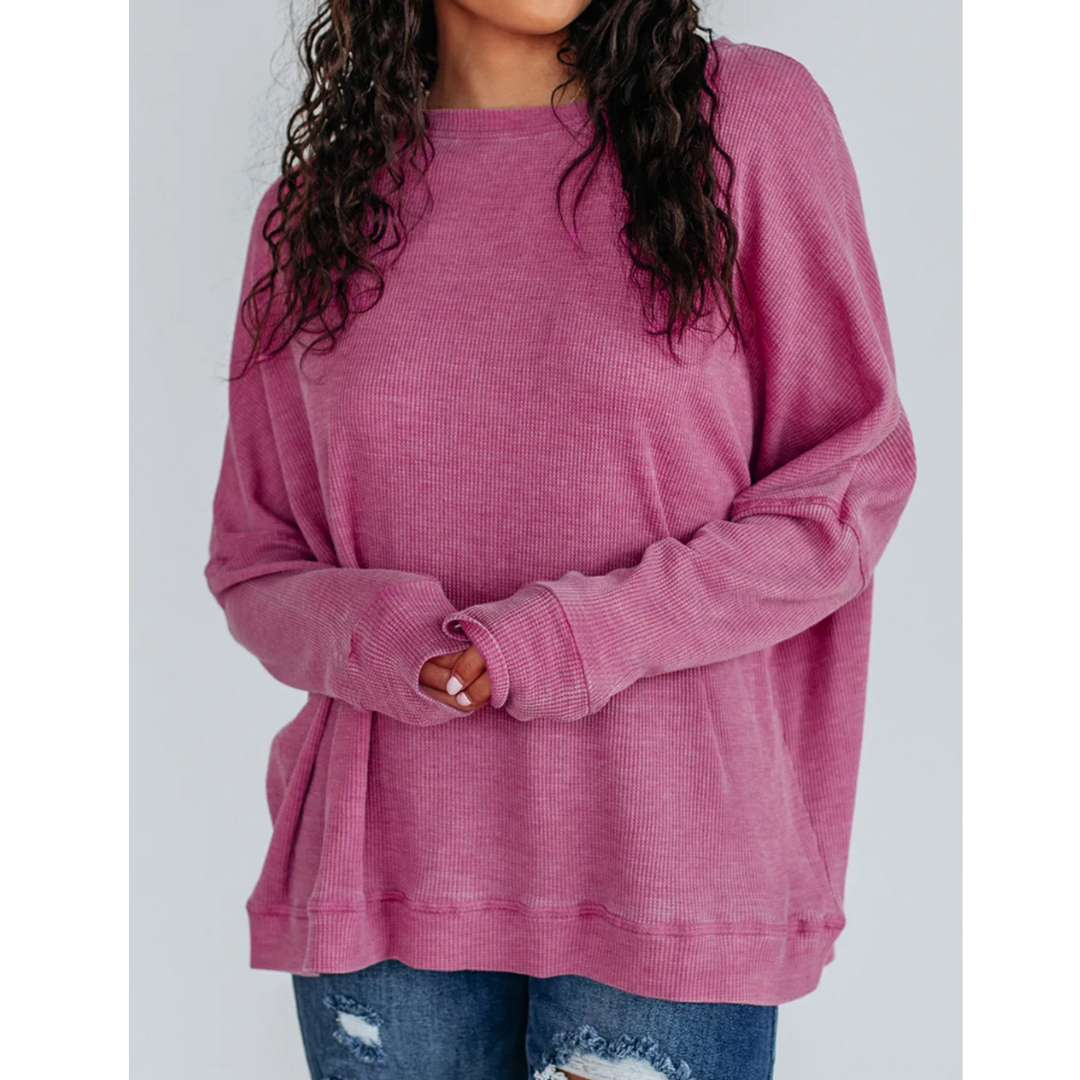 Everyday Ease Waffle Knit Top