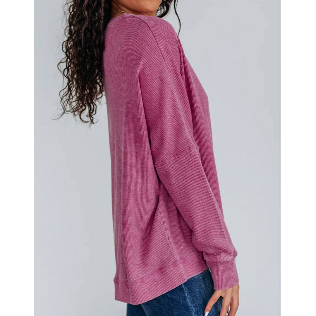 Everyday Ease Waffle Knit Top