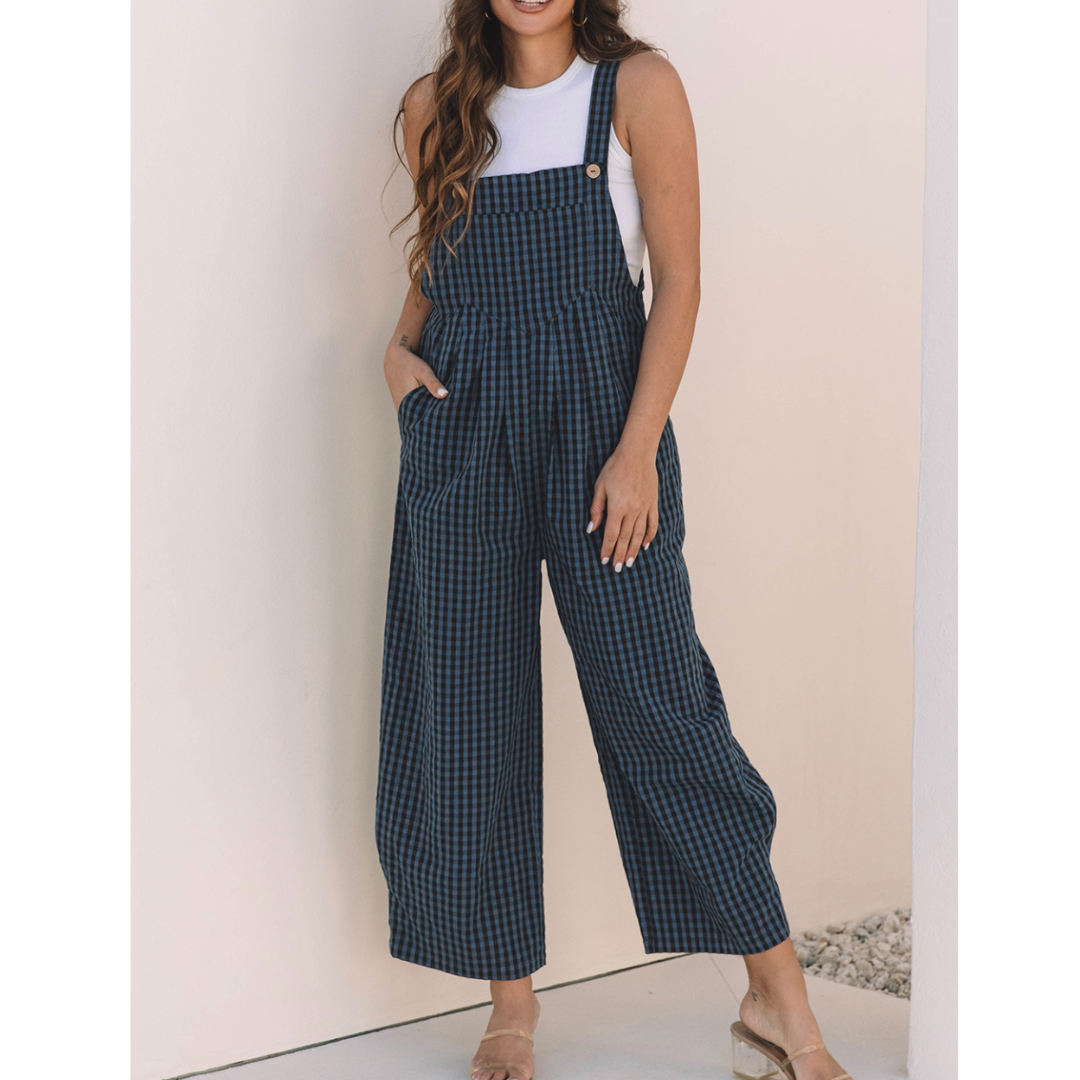 The Easy Days Gingham Wide-Leg Jumper