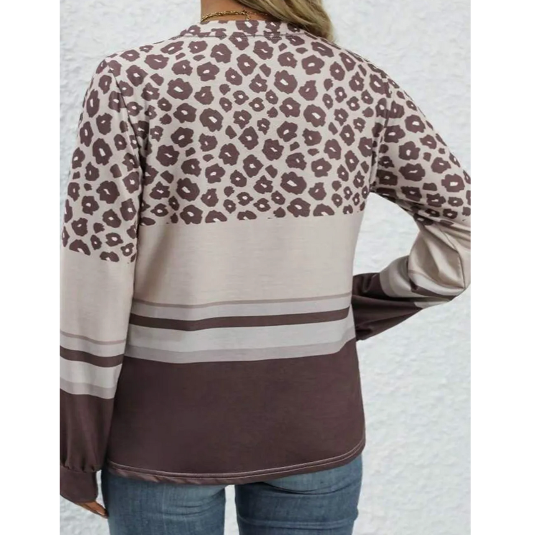 Mocha Wild Stripe Top