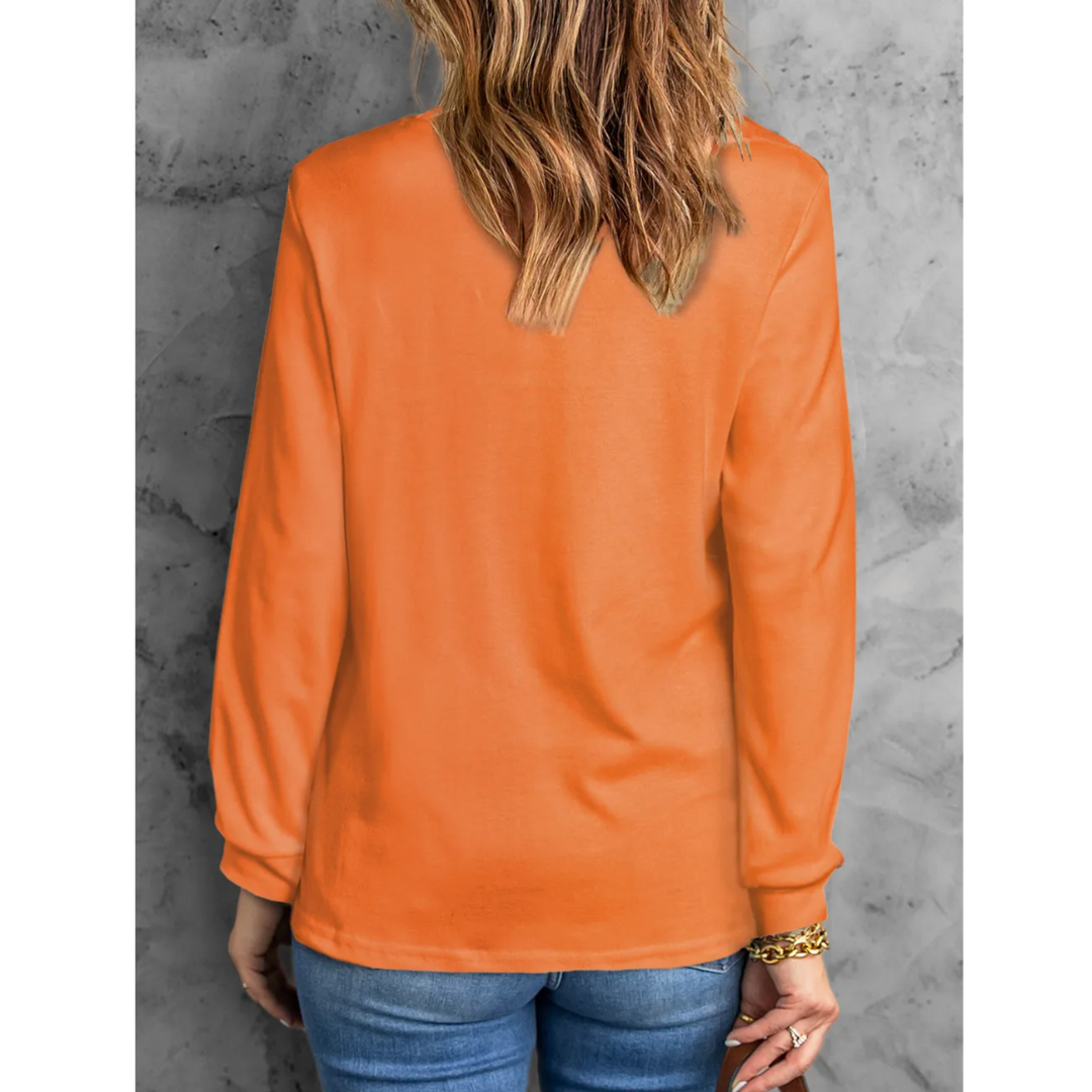 Tangerine Glow Long Sleeve Tee Shirt