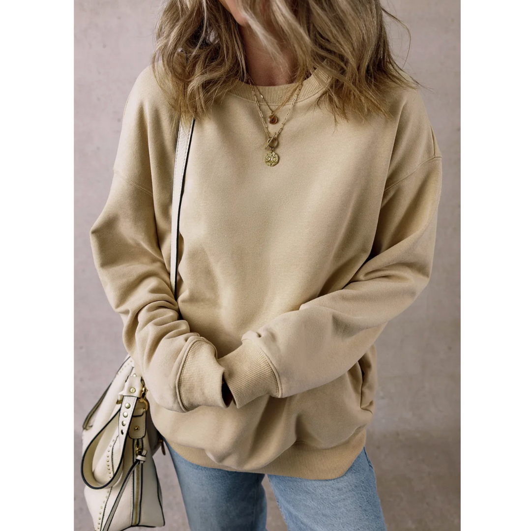 Sandstone Cozy Oversized Sweatshirt
