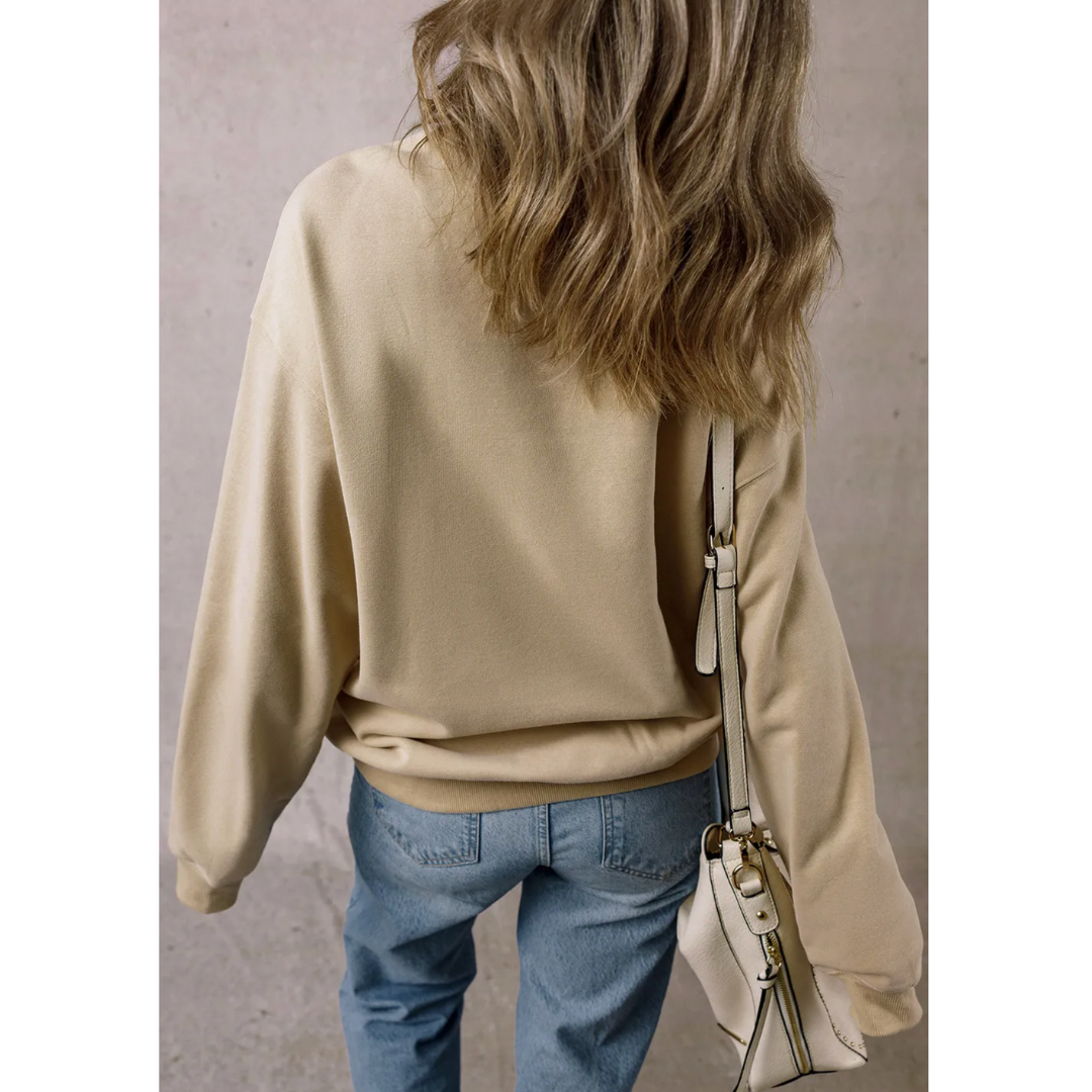 Sandstone Cozy Oversized Sweatshirt
