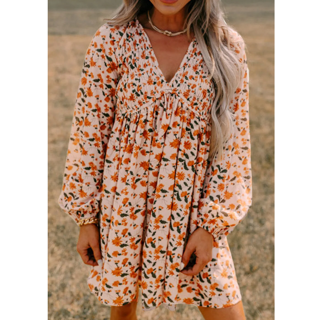 Golden Meadow Smocked Dress