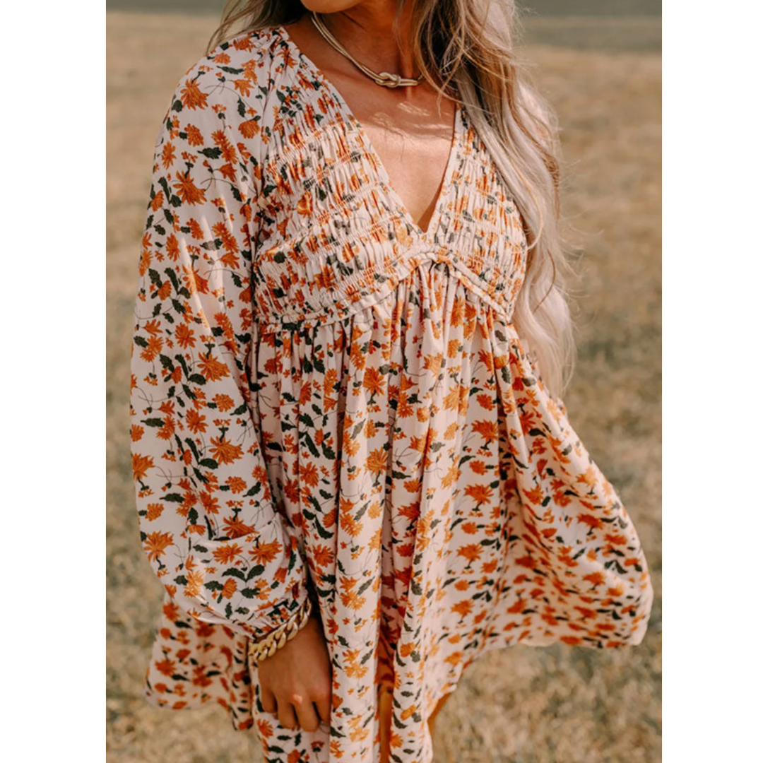 Golden Meadow Smocked Dress