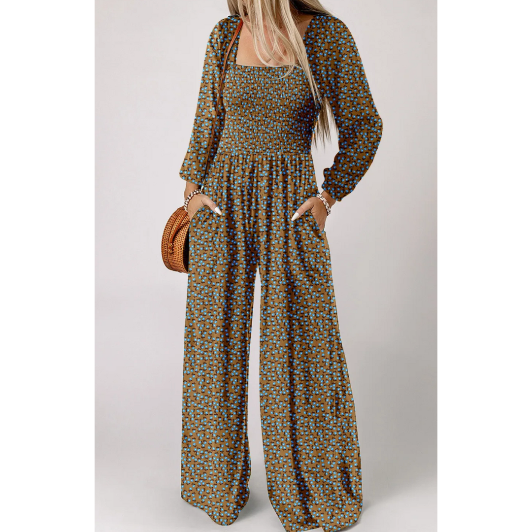 Wildflower Breeze Smocked Jumpsuit