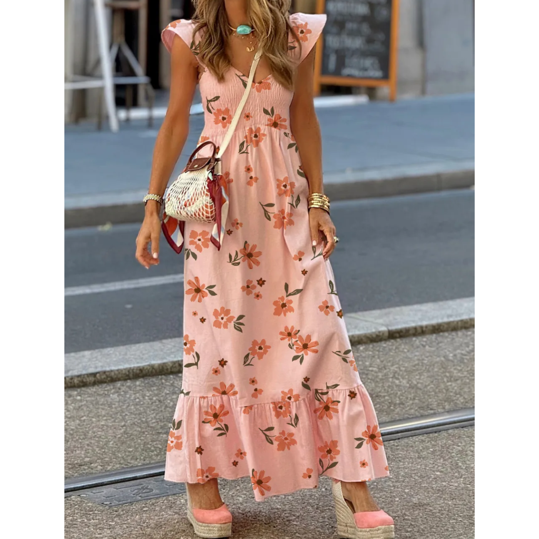 The Butterflies Are Real, Short Sleeve Maxi Dress