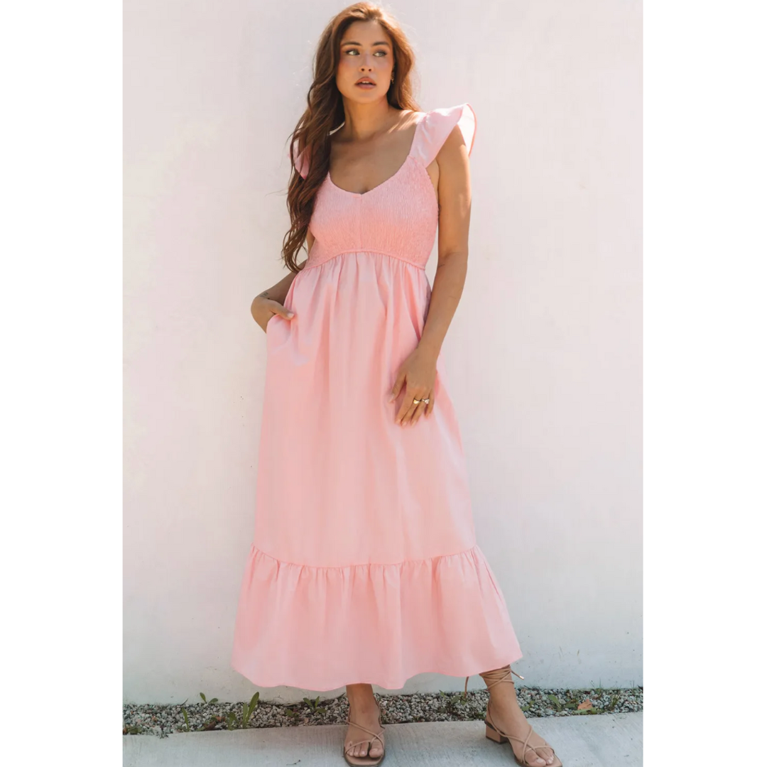 The Butterflies Are Real, Short Sleeve Maxi Dress