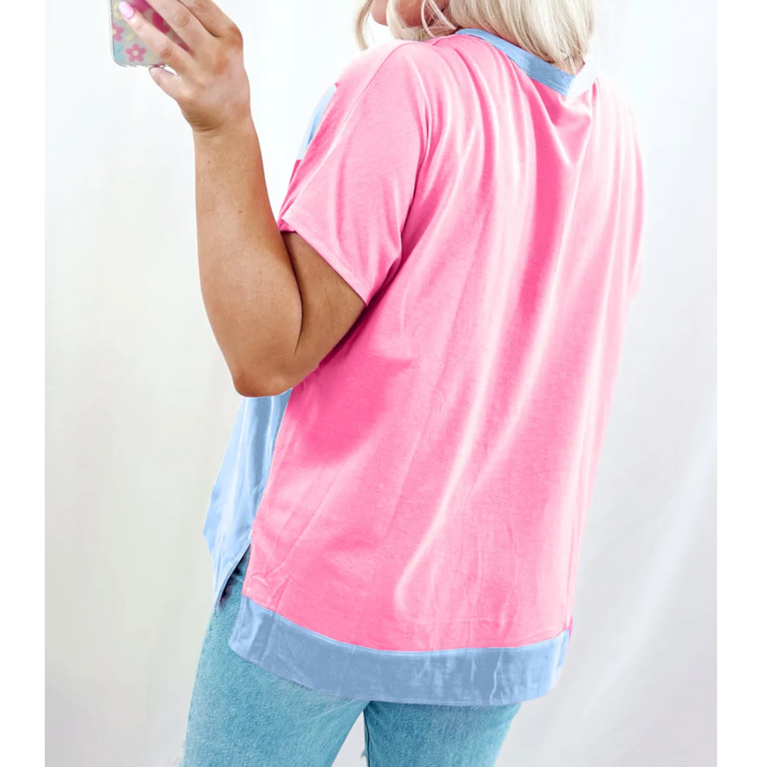 Fell In Love,, Short Sleeve Henley Tunic
