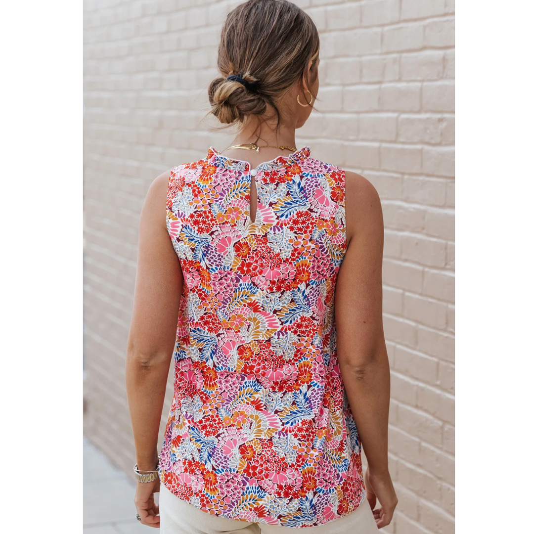 Easy Like A Sunday Morning, Abstract Sleeveless Top