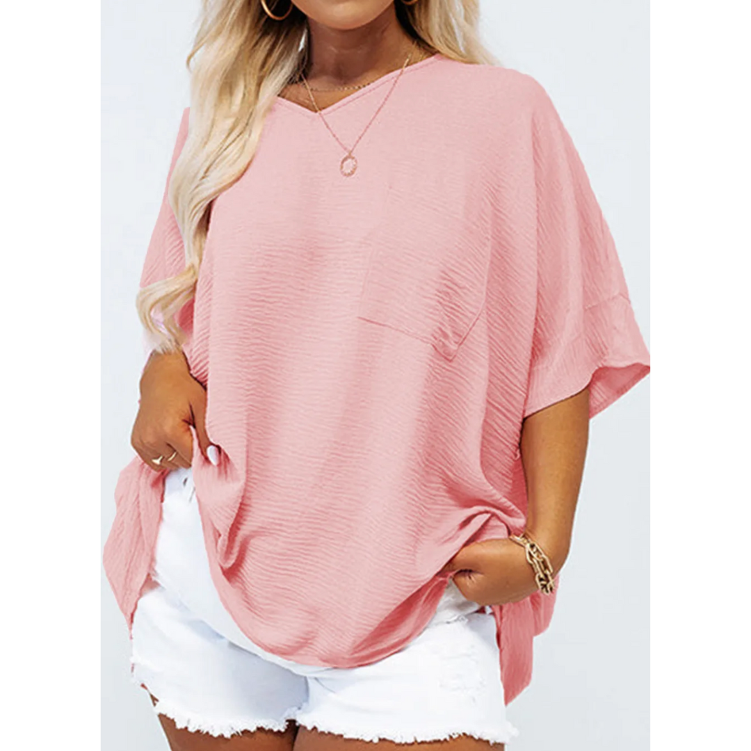 Dreamy Kind Of Day, Short Sleeve Oversize Tunic (1X-4X)