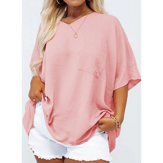 Dreamy Kind Of Day, Short Sleeve Oversize Tunic (1X-4X)