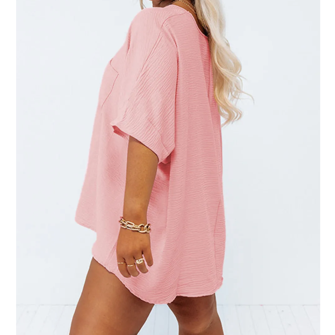 Dreamy Kind Of Day, Short Sleeve Oversize Tunic (1X-4X)