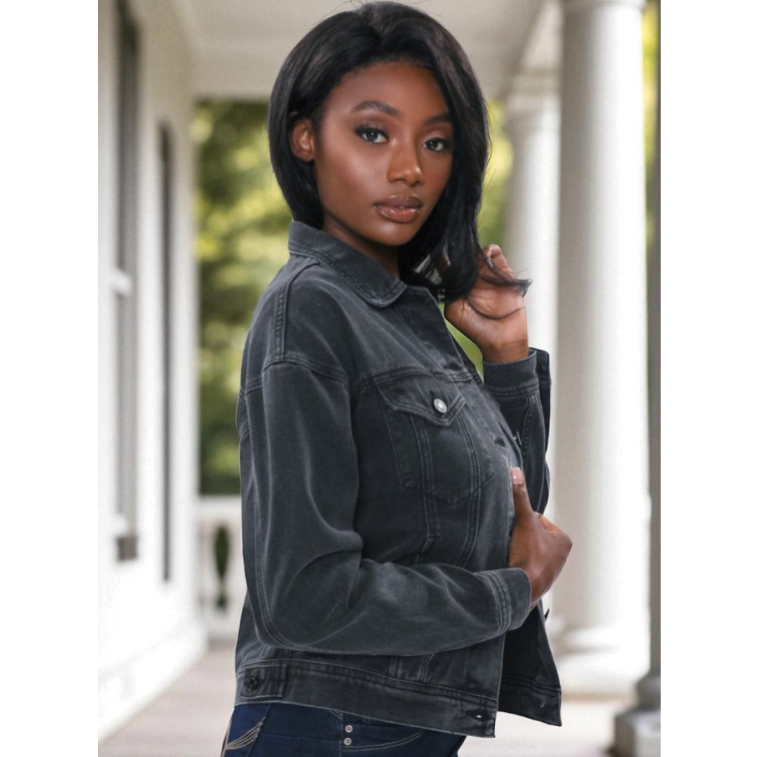 Street Style Star, Oversized Denim Jacket – Available in Light Wash & Black Wash