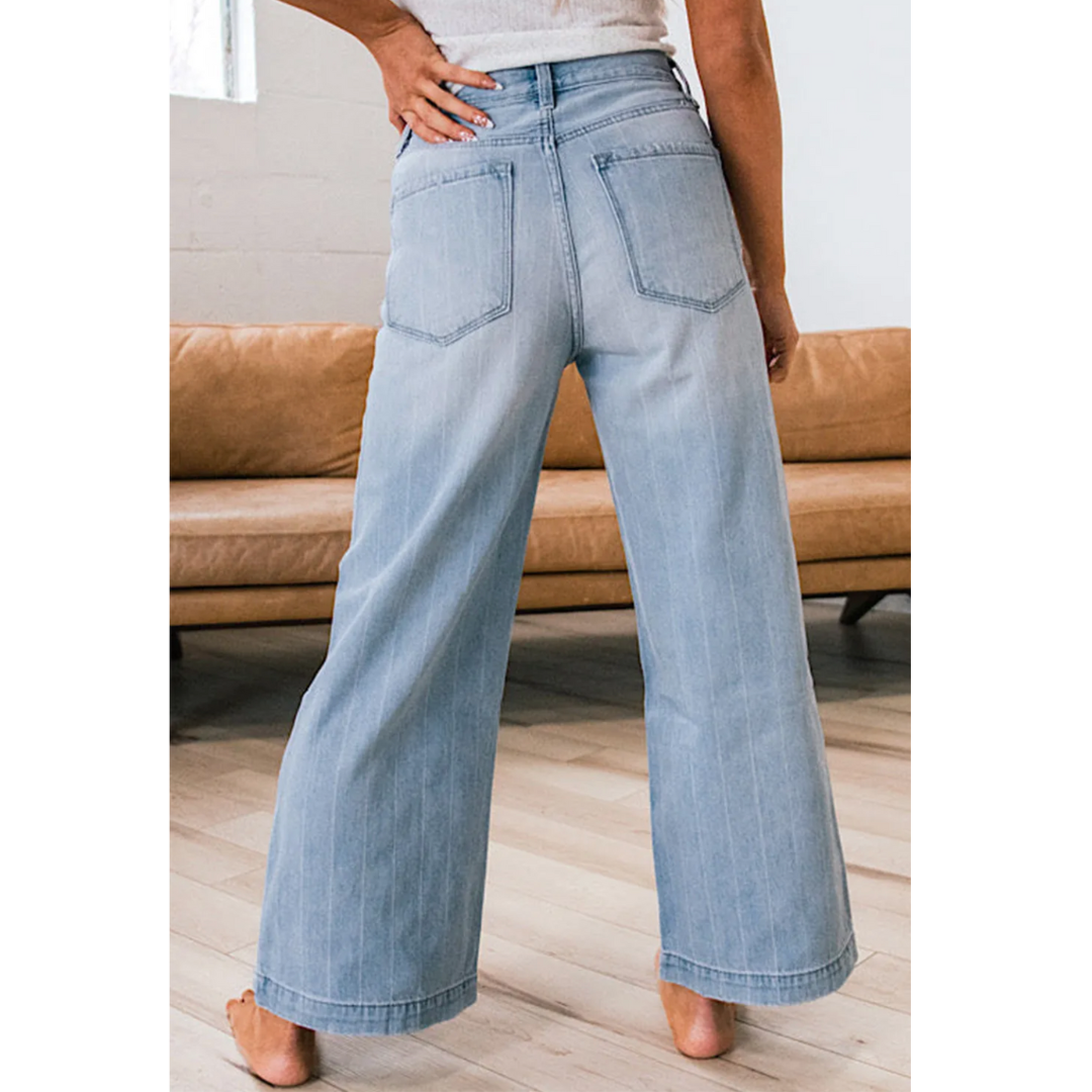 Speaking My Language, High Waist Wide Leg Jeans