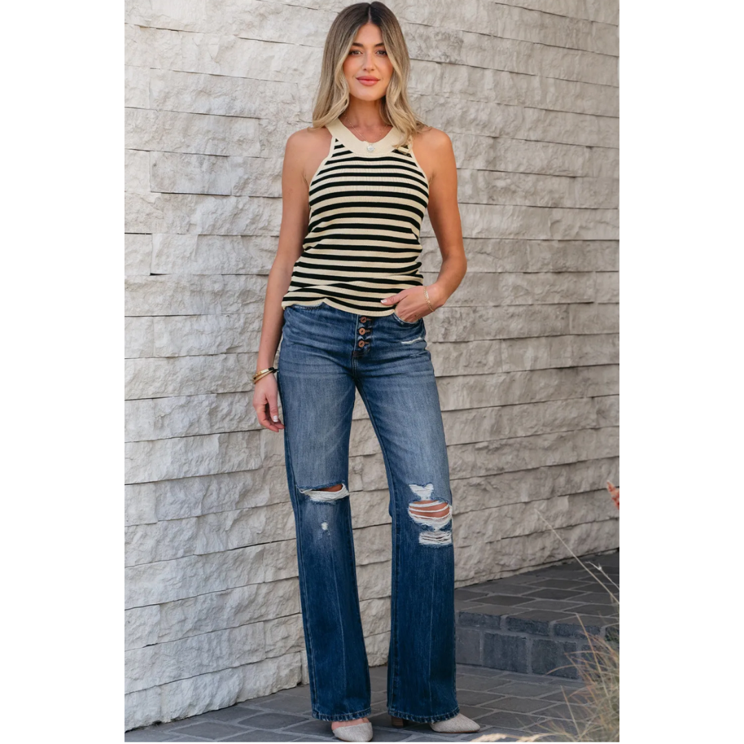 No Tanking Around, Stripe Racerback Tank