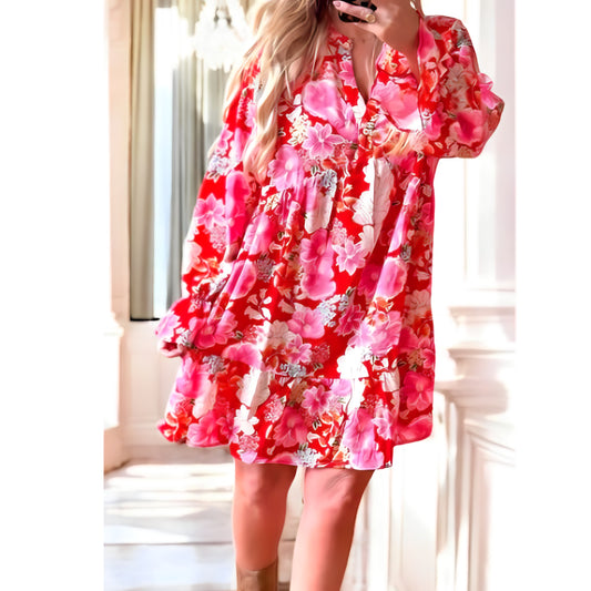 Just What Dreams Are Made Of, Long Sleeve Floral Dress