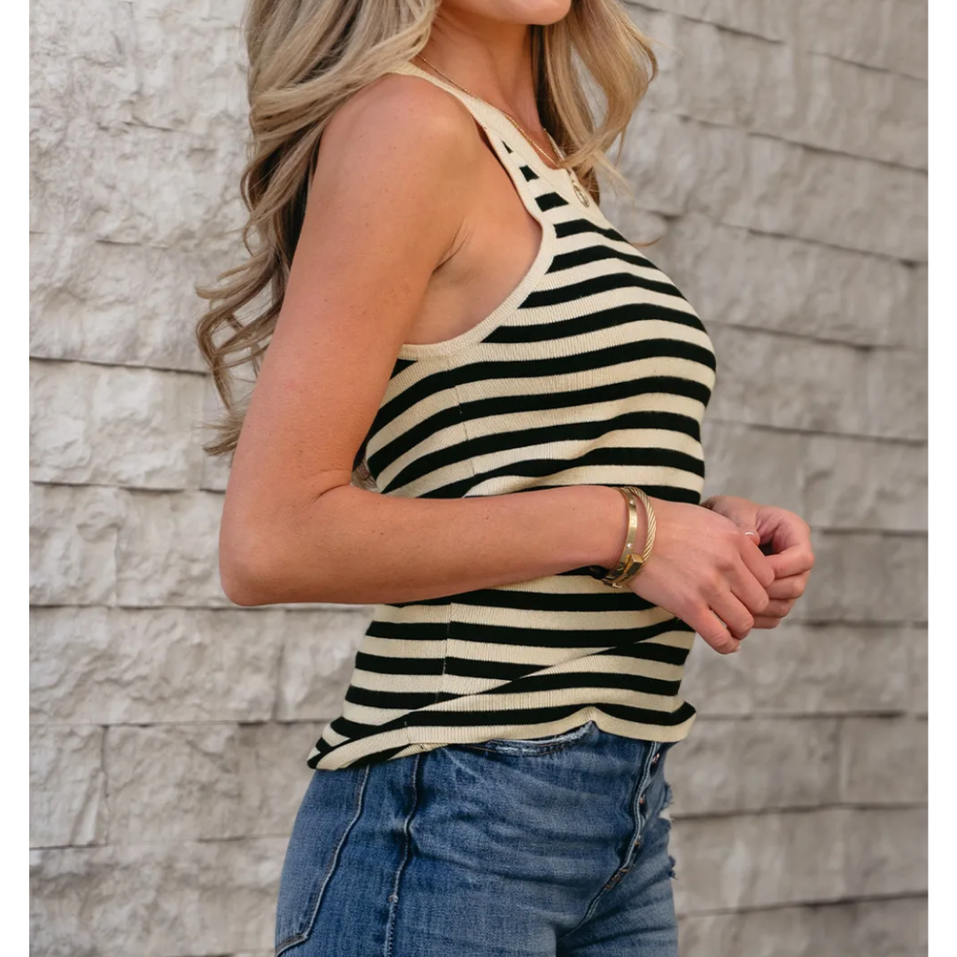 No Tanking Around, Stripe Racerback Tank