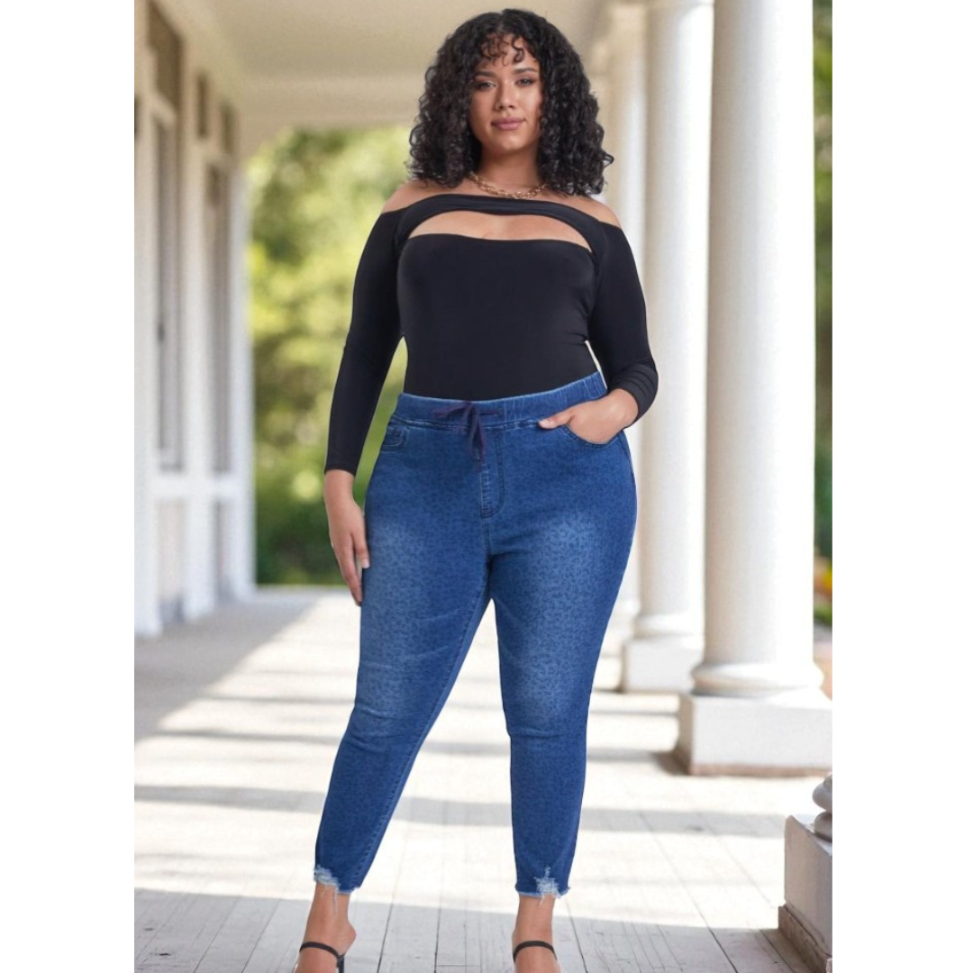 Wild Side, Curvy High-Rise Ankle Jeggings