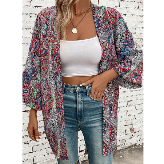 Just Ask, Lightweight Floral Paisley Kimono