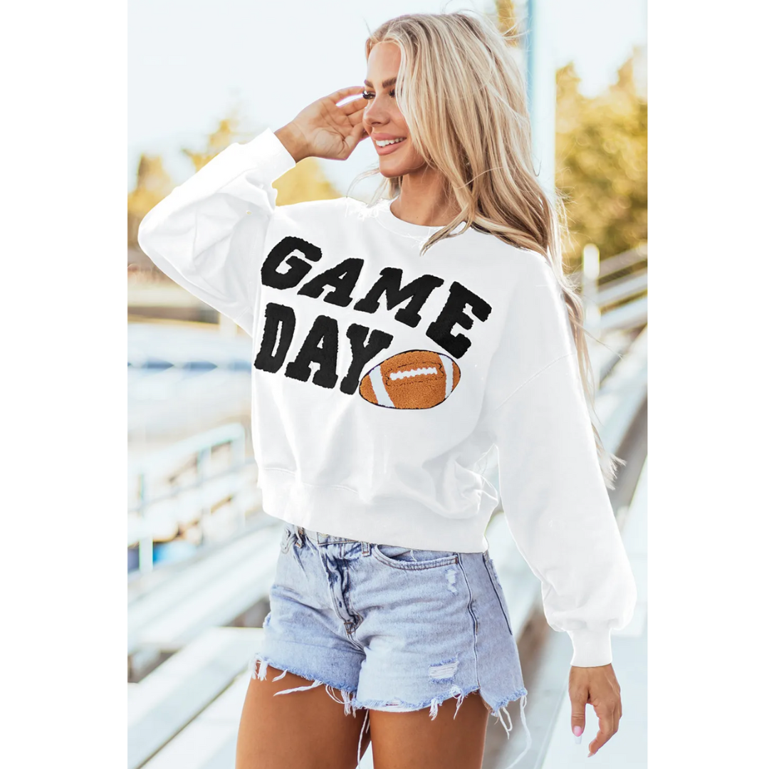 Football Season, Long Sleeve Relax Fit Sweatshirt