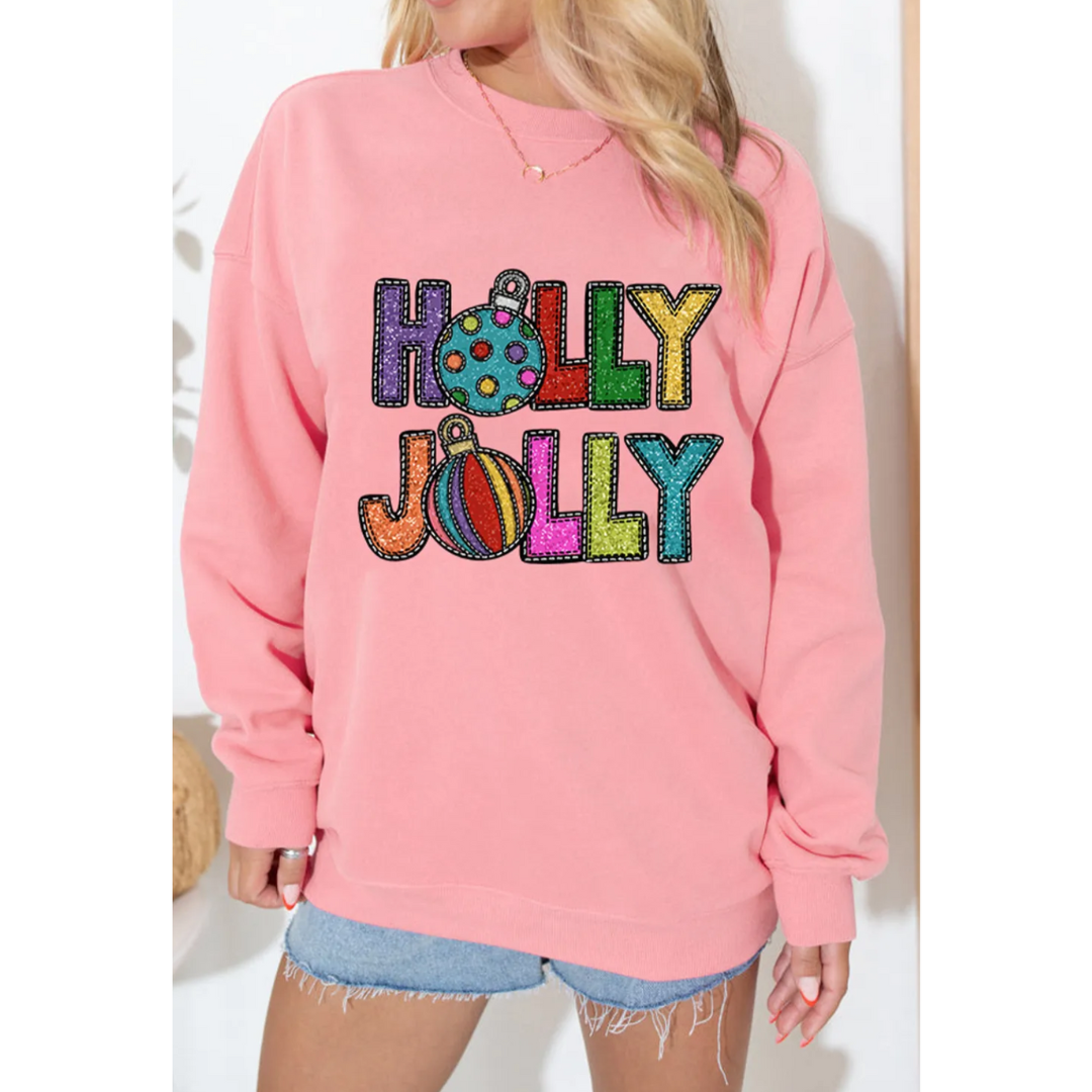 Oh How Holly Jolly, Long Sleeve Sweatshirt