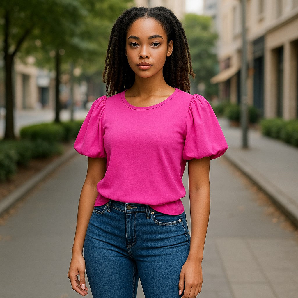 Bold Moves, Short Puff Sleeve Tee